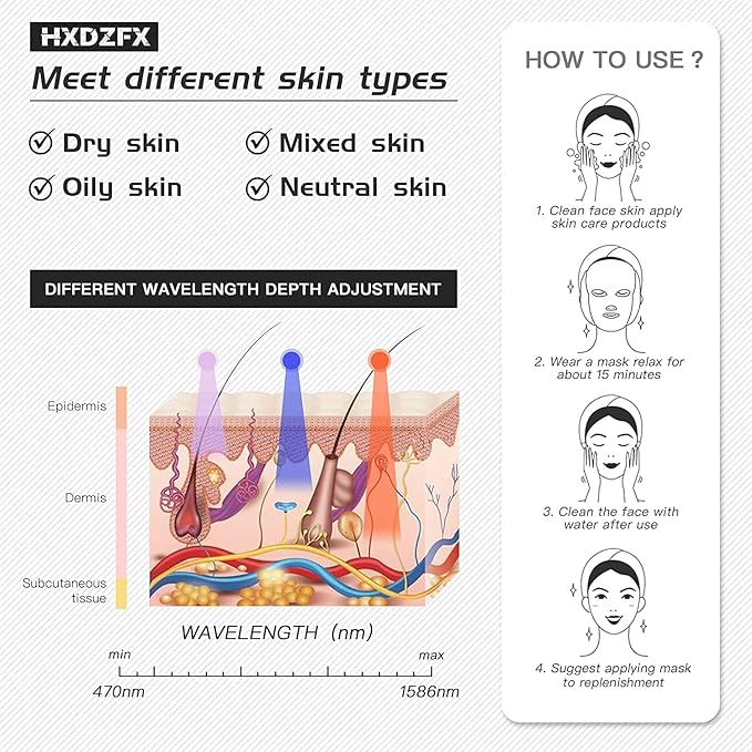 LED FACIAL LIGHT THERAPY MASK(HK207)