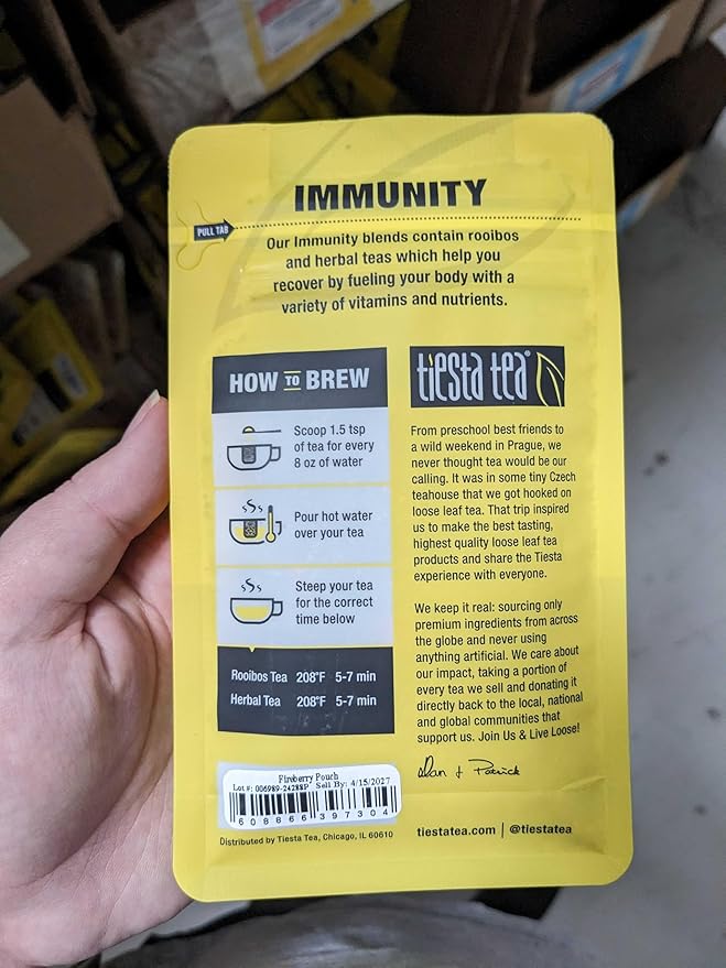 Tiesta Tea - Fireberry | Loose Leaf | Cranberry Hibiscus Rooibos Tea | Premium Non-Caffeinated Rooibos Blend | Make Hot or Iced & Brews Up to 25 Cups | 1.7oz Resealable Pouch, Pack of 6