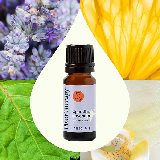 Plant Therapy Sparkling Lavender Laundry Essential Oil Blend 10 mL (1/3 oz) Pure, Undiluted, Wash Fragrance and Scent Enhancer