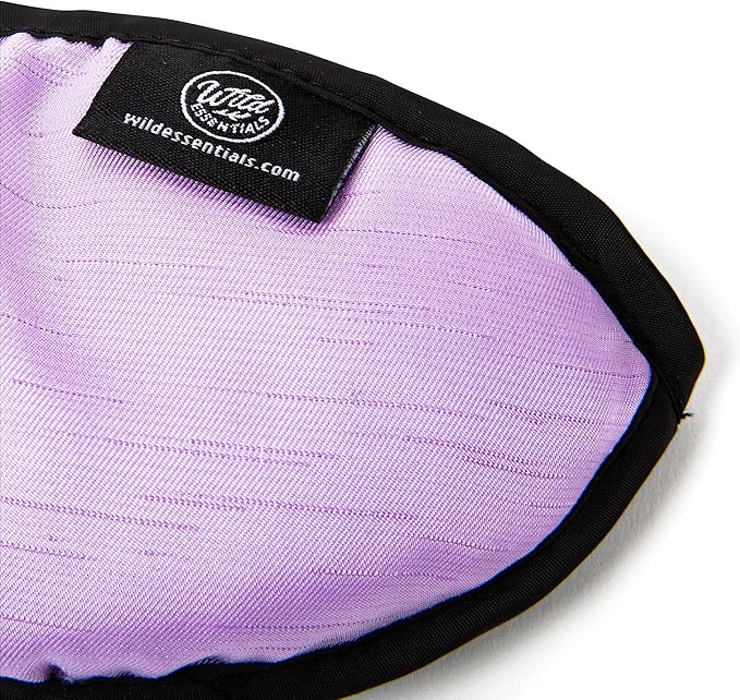 Wild Essentials Infusion Sleep Mask Infused with French Lavender, Includes resealable Pouch to Keep Fresh, Nose Bridge to Block Light Below Eyes, Aromatherapy, Calming, Relaxing, Purple