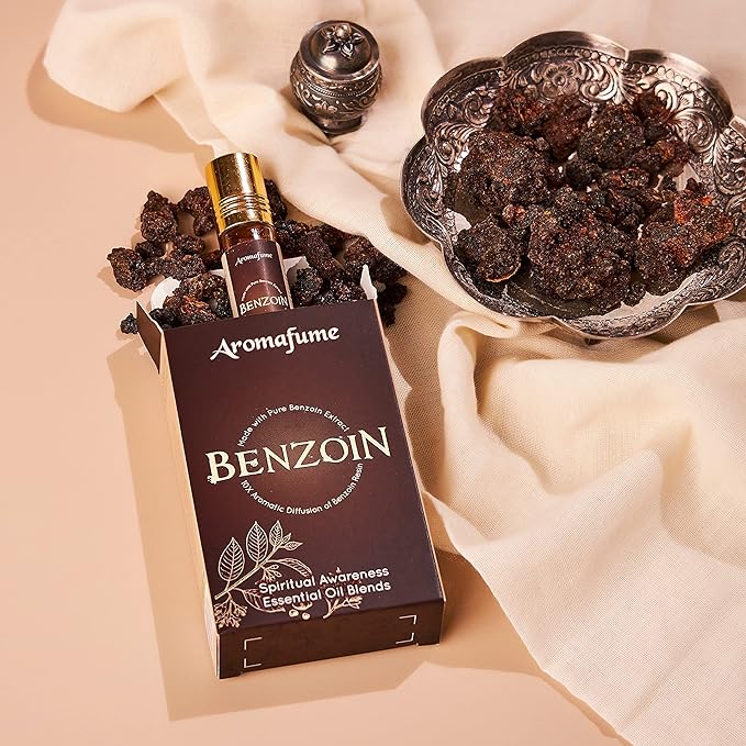 Spiritual Awareness Pure Resin Essential Oil Roll-On Blend Gift Set by Aromafume | 6 x 6ml | Frankincense, Copal, Benzoin, Frankincense&Myrrha | for Meditation, Spiritual Awakening & Prayer