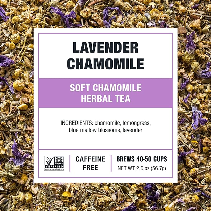 Tiesta Tea - Lavender Chamomile | Loose Leaf | Soft Chamomile Herbal Tea | Premium Non-Caffeinated Blend | Make Hot or Iced & Brews Up to 50 Cups | 12 Ounce Refillable Tin, Pack of 6