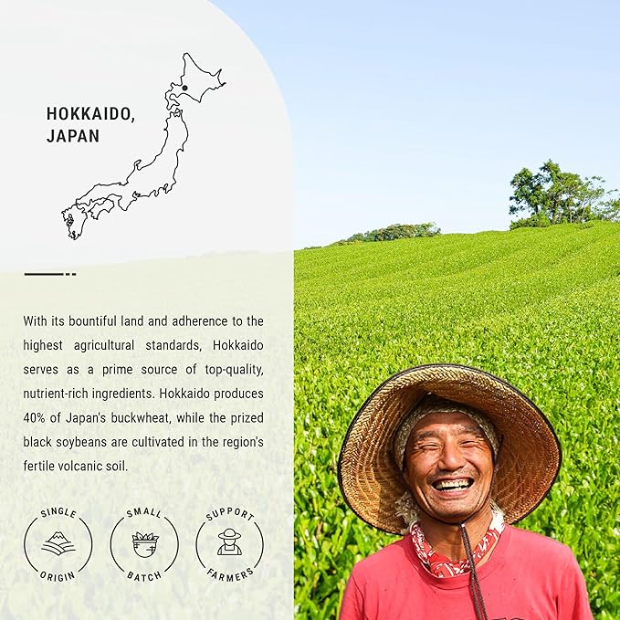 Senbird Organic Kuromamecha - Japanese Black Soybean Tea - From Hokkaido, Japan - Loose Leaf Kuromame Tea in Airtight Tea Tin (5.3oz/150g)