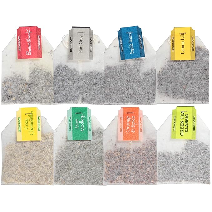 Bigelow Fine Tea & Herbal Tea Assortment 64 Count Box (Pack of 2) Caffeinated and Caffeine Tea, 128 Tea Bags Total