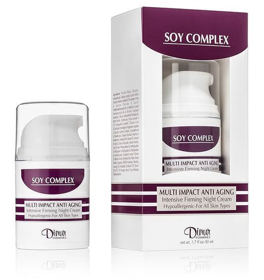 SOY COMPLEX Multi Impact Anti Aging Night Cream Intensive Firming Formula for Youthful Skin 1.7 oz. 50 ml.