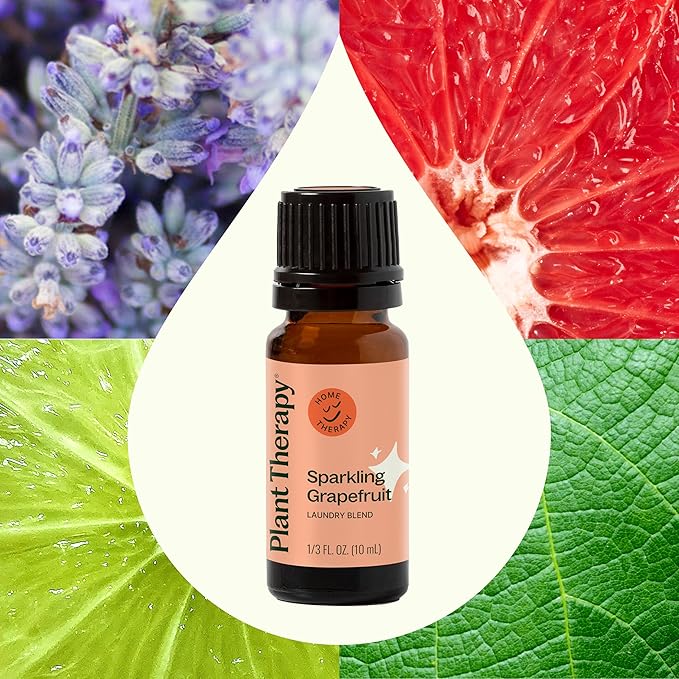 Plant Therapy Sparkling Grapefruit Laundry Essential Oil Blend 10 mL (1/3 oz) Pure, Undiluted, Wash Fragrance and Scent Enhancer