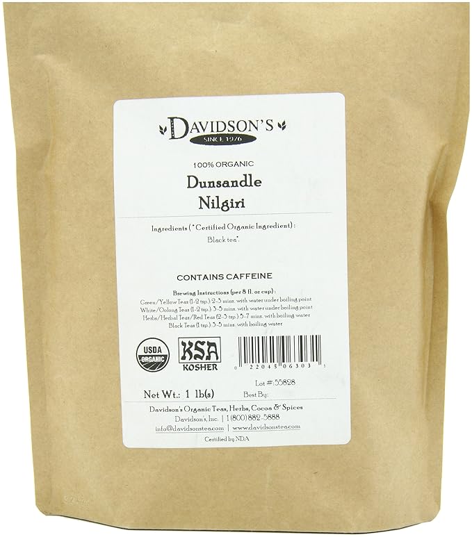 Davidson's Tea Bulk, Dunsandle Nilgiri, 1 lb Bag