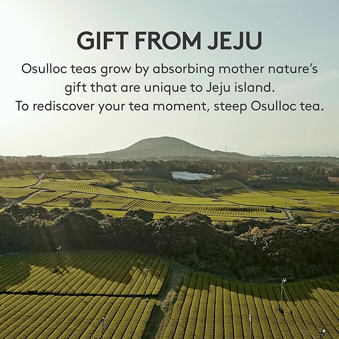OSULLOC Premium Tea Collection (40 count, 10 flavors x 4 ea), Assorted Tea bag Sampler, Premium Organic Pure & Blended Self Care Gift Set box from Jeju for Tea lovers