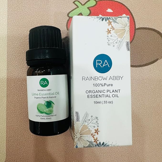 Lime Essential Oil, 100% Pure Organic Natural Aroma Lime Oil for Diffuser, Massage, Yoga, Meditation, Bath, Skin Care (10ml)