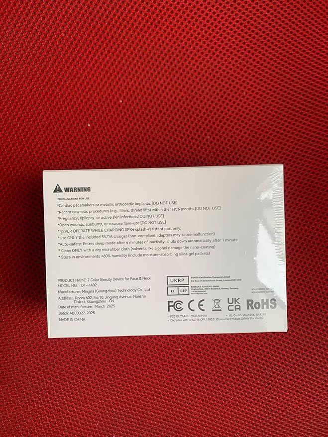 Facial & Neck Massager with Red Light Therapy | 7-Color LED Face Sculpting Wand | at-Home Skincare Tool for Women (Purple)