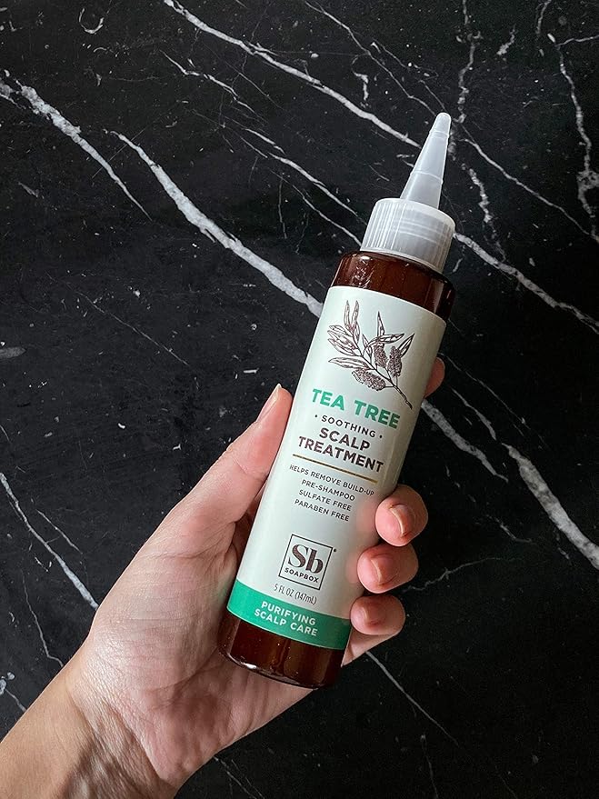 Soapbox Scalp Treatment & Hair Mask, Soothing Scalp Treatment 5oz + Moisturizing Hair Treatment 12oz with Tea Tree Oil, Set of 2 - Vegan, Cruelty, Paraben, Gluten & Harsh Sulfate Free