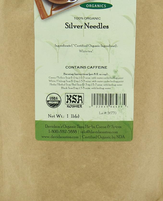 Davidson's Tea Bulk, Silver Needles, 16 Ounce