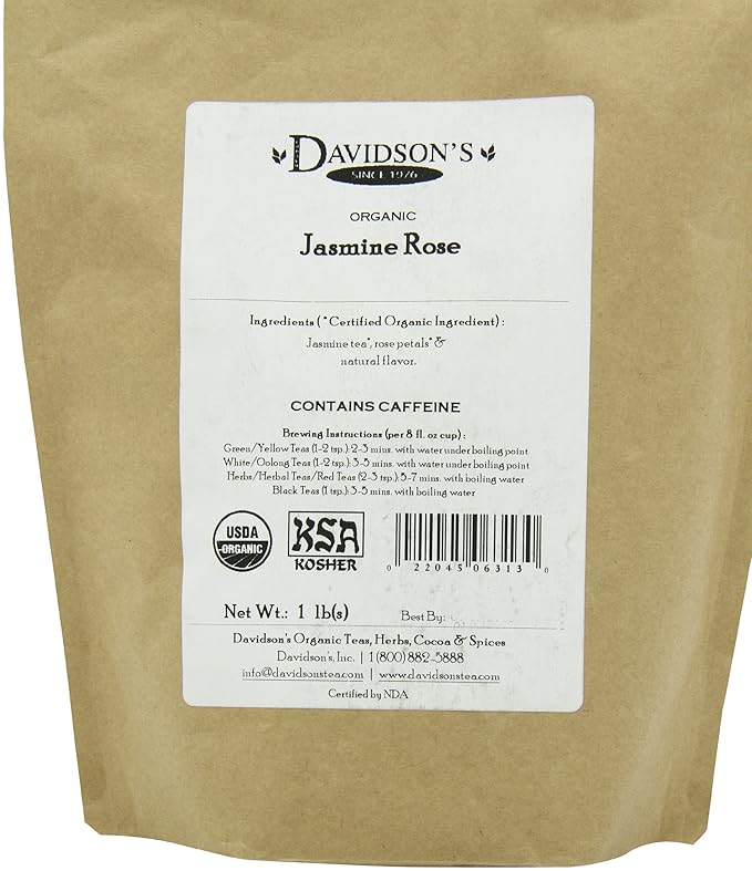 Davidson's Tea Bulk, Jasmine Rose, 16-Ounce Bag