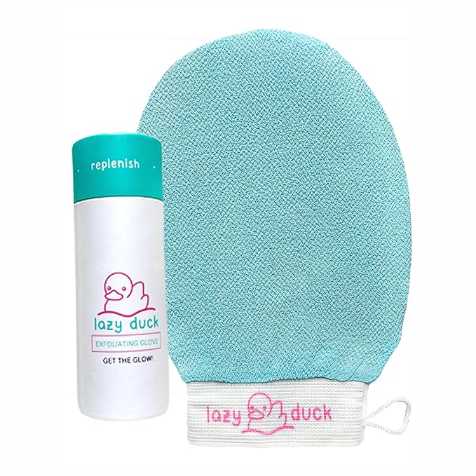 Lazy Duck Exfoliating Mitt - Deep Cleanse Dead Skin and Keratosis - Glowing Skin Spa Treatment At Home