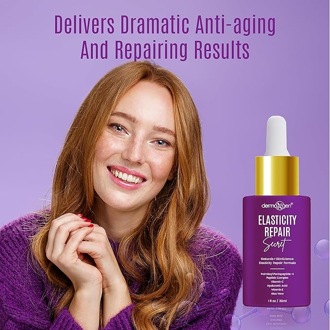 Elasticity Repair Serum, MATRIXYL 3000 - PURE ORGANIC Powerful Triple Combination Serum/Anti-Aging, Facial AGED Wrinkles Serum (1 FL OZ)