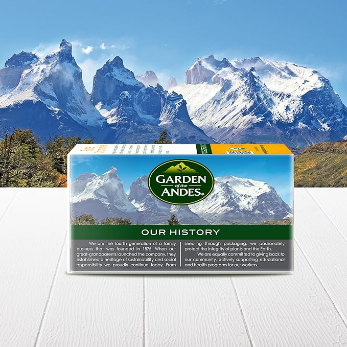 Garden of The Andes Pure Chamomile Herbal Tea -20 Individually Wrapped Tea Bags - Caffeine Free