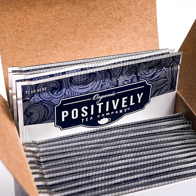 Organic Positively Tea Company, Strawberries and Cream Green Tea Bags, 20 Count