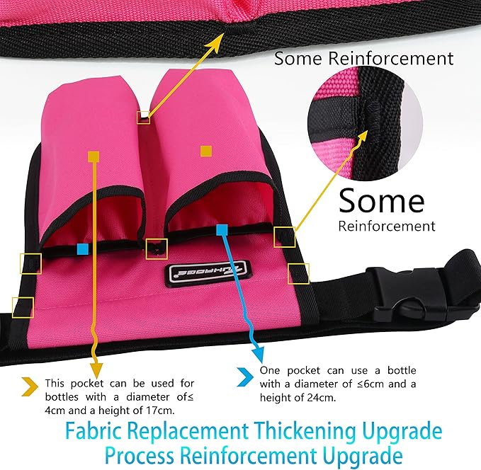 Rose Red Massage Oil & Lotion Bottle Bag - Holster for Massage Therapists