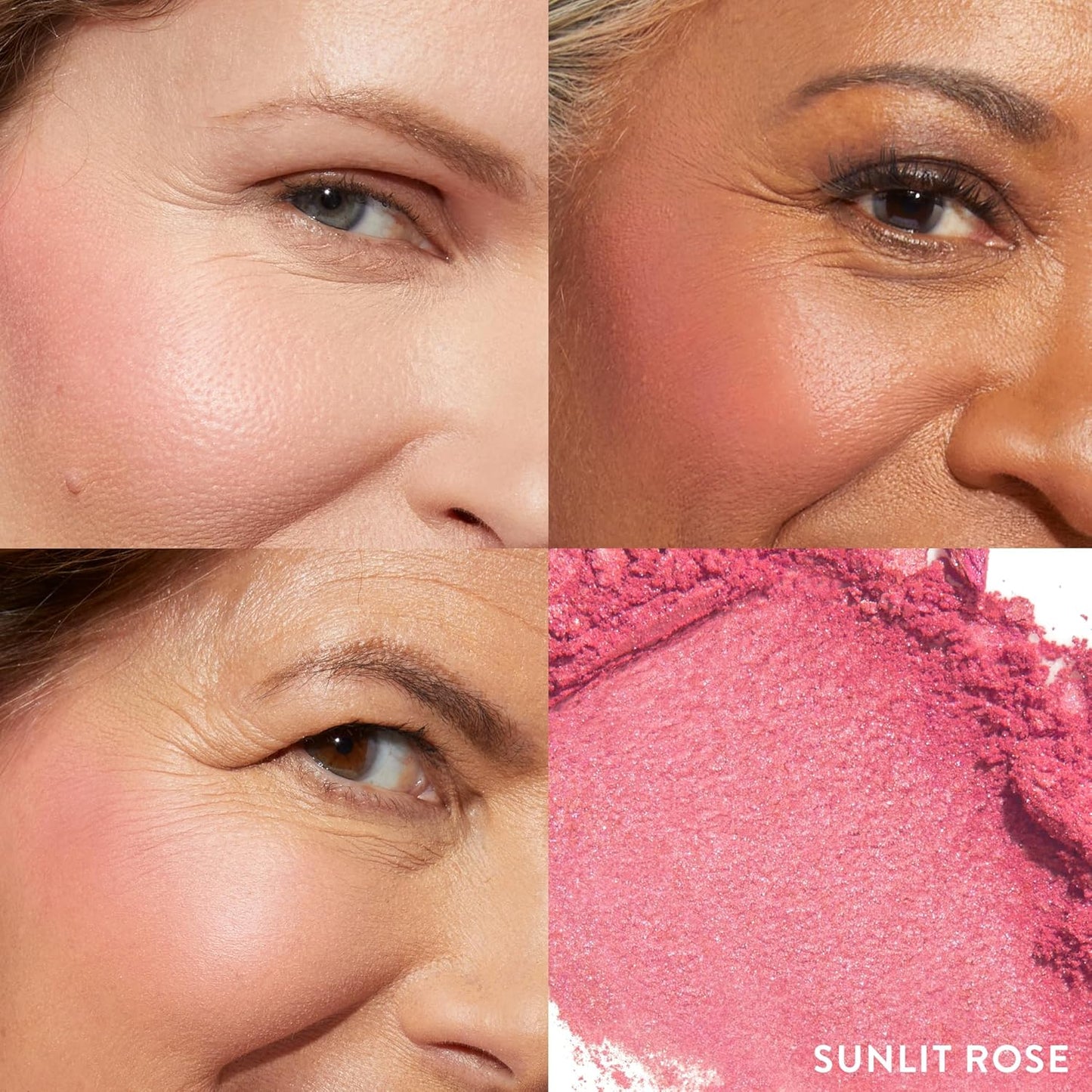 LAURA GELLER NEW YORK Dermatologist Approved - Baked Blush-n-Brighten Marbleized Blush- Sunlit Rose Creamy Lightweight Satin Finish