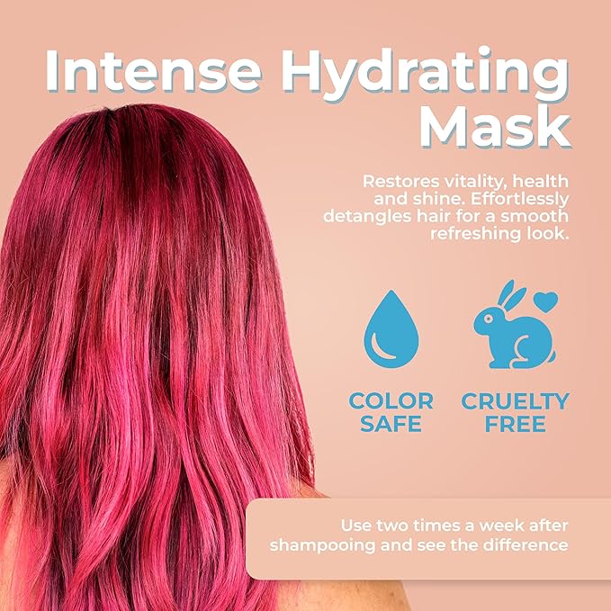 Chia Oil Hydration Hair Mask, Hair Mask for Damaged Hair, Deep Conditioning Hair Mask with Chia Oil, Antioxidants and Omega 3-6-9, Hair Treatment for Dry Damaged Hair, 250 mL