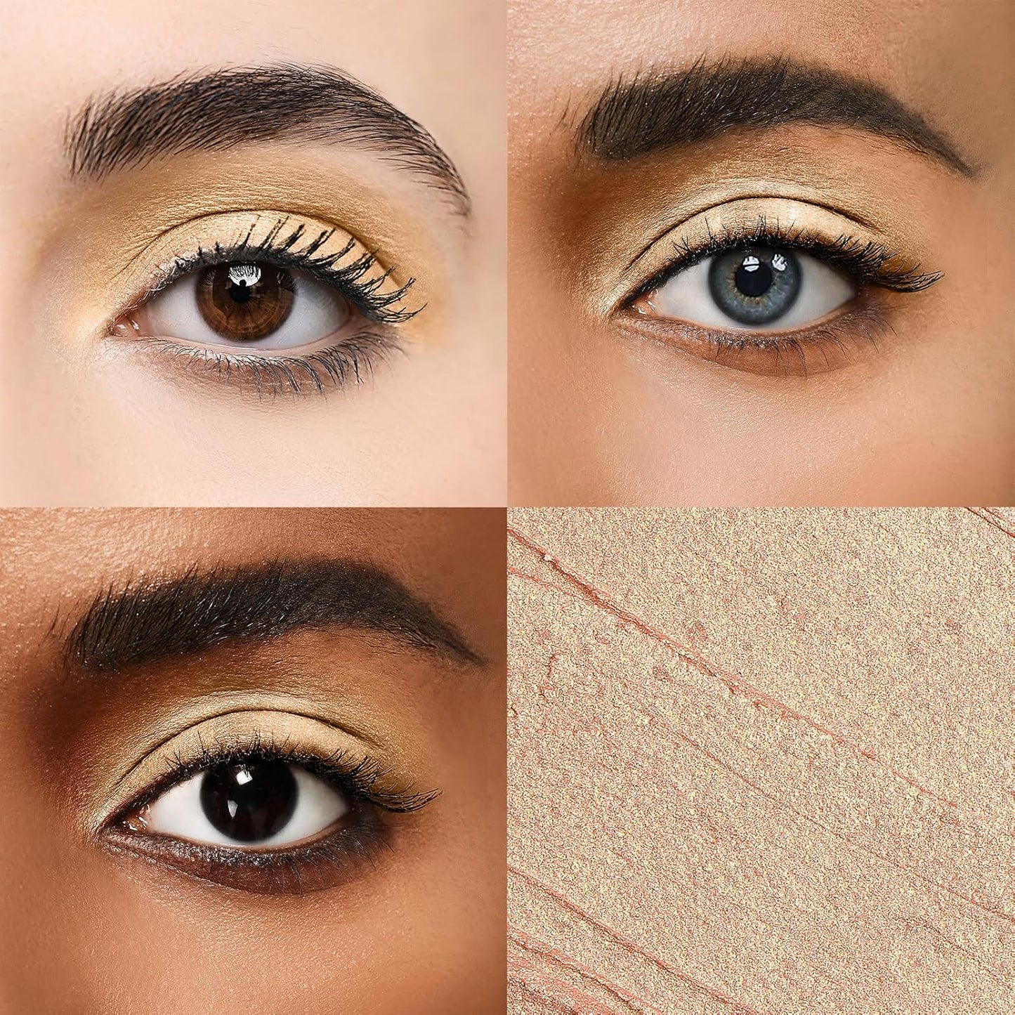 Longwear Cream Eye Shadow Sticks(06 Cognac Shimmer),Smudge-Proof, Waterproof Eyeshadow,Silky Formula Glitter With Makeup Brush, Bronze Eyeshadow Stick