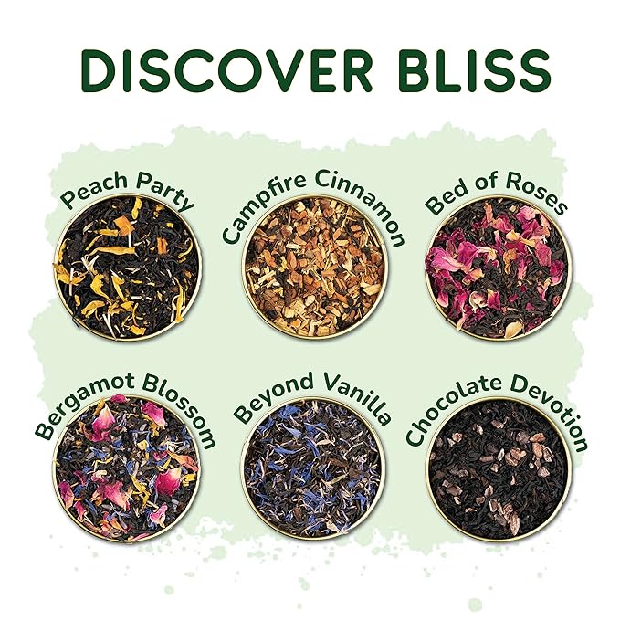 BREWIX, Discover Bliss Premium Black Tea Christmas Gift Box (5.29oz/ 75+ Cup) | Tea Gift Sets For Tea Lover |6 Unique Black Tea | Best for Birthdays, Anniversaries & Holidays