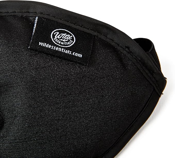 Wild Essentials Infusion Sleep Mask Infused with French Lavender, Includes resealable Pouch to Keep Fresh, Nose Bridge to Block Light Below Eyes, Aromatherapy, Calming, Relaxing, Black