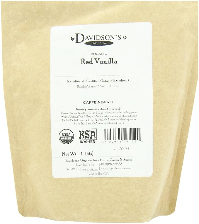 Davidson's Tea Bulk, Red Vanilla, 16-Ounce Bag