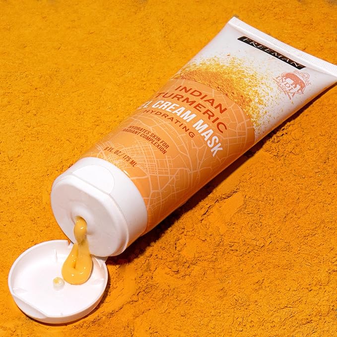 Freeman Exotic Blends Hydrating Indian Turmeric Gel Cream Facial Mask, 6 fl.oz./175 mL Tube