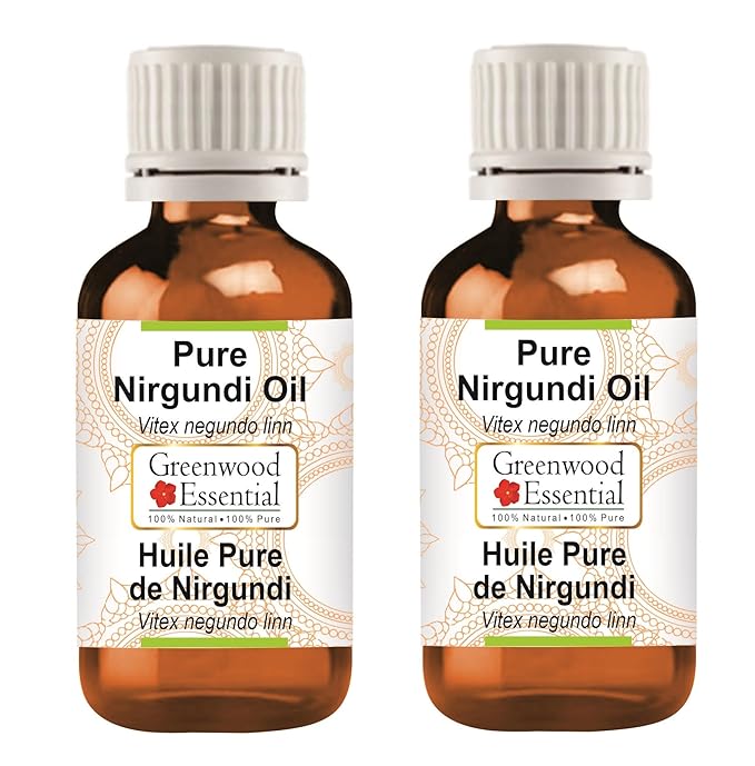 Pure Nirgundi oil (Vitex negundo linn) Natural Therapeutic Grade (pack of Two) 100ml X 2 (6.76 oz)