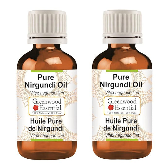 Pure Nirgundi oil (Vitex negundo linn) Natural Therapeutic Grade (pack of Two) 100ml X 2 (6.76 oz)