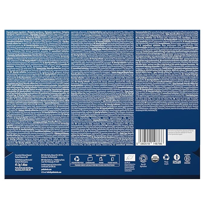 Pukka Advent Calendar 2023 Organic Tea, Herbal Tea Variety Pack, Selection of 24 Delightful Black & Green Teas and Infusions, 100% Organic