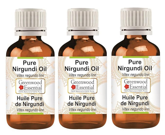Pure Nirgundi oil (Vitex negundo linn) Natural Therapeutic Grade (pack of Three) 100ml X 3 (10 oz)